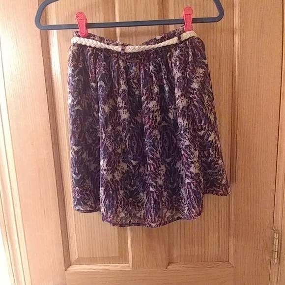 Purple print skirt - Picture 2 of 3